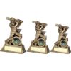 Picture of Brz|gold Mini Male Cricket Batsman Figure With Plate (1in Centre) - 4in