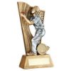 Picture of Brz|pew|red Male Cricket Fielder On Backdrop With Plate (1in Centre) - 7.5in