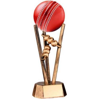 Picture of Brz~gold Resin Cricket Ball Holder