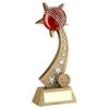 Picture of Brz|pew|red Cricket Ball On Star Trail With Plate (1in Centre) - 10in