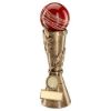 Picture of Brz|gold|red Cricket Ball Leaf Column With Plate (1in Centre) - 9in