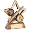 Picture of Brz|gold Resin Cricket Mini Star With Plate (1in Centre) - 3.75in