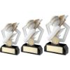 Picture of White|gold|black Cricket Bat And Ball On Pentagon With Plate (1in Cen) - 7.75"