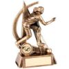 Picture of Brz|gold Female Lawn Bowls Geo Figure With Plate (1in Centre) - 5.75in