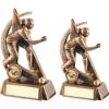 Picture of Brz|gold Female Lawn Bowls Geo Figure With Plate (1in Centre) - 5.75in