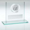 Picture of Jade|silver Glass With Lawn Bowls Insert And Plate - 5.5in