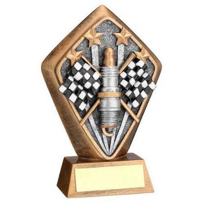 Picture of Brz~gold Diamond Holder With Motor Sport Disc With Plate