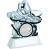 Picture of Go Kart Mini Star With Plate (1in Centre) Silver|black - 3.75in
