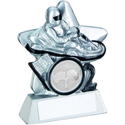 Picture of Go Kart Mini Star With Plate (1in Centre) Silver~black