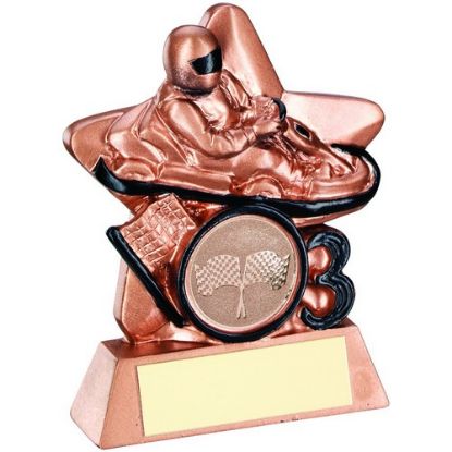 Picture of Go Kart Mini Star With Plate (1in Centre) Bronze~black
