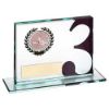 Picture of Jade Glass Plaque With Go Kart Insert And Plate Bronze 3rd - 3.25 X 4in