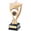 Picture of Gold Shooting Star Holder On Black Base With Plate (1in Centre) - 6.75in