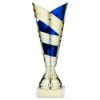 Picture of Gold|blue Plastic V Stem Trophy Cup - 9in