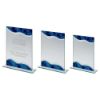 Picture of Jade Glass Rectangle Plaque With Silver|blue Marble Detail (4mm Thick) - 7.25in