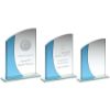 Picture of Jade|blue Glass Rectangle Plaque With Curved Top (4mm Thick) - 7in