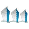Picture of Jade Glass Plaque With Blue Shard & Silver Stars (4mm Thick) - 8in