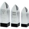 Picture of Clear|black Pointed Column (60mm Thick) - 6.5in
