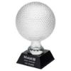Picture of Clear Glass Golf Ball On Black Base - (5.5" Dia) 9.25in