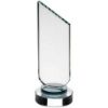 Picture of Clear Glass Plaque With Black Neck And Round Base - 8.75in