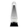 Picture of Clear Glass Hexagonal Column On Black Base - 12.25in