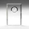 Picture of Clear Glass Rectangle Clock (22mm Thick) - 4.75in
