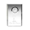 Picture of Clear Glass Rectangle Clock (22mm Thick) - 4.75in
