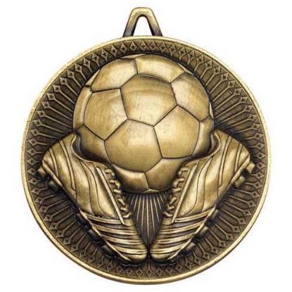 Picture of Football Deluxe Medal Antique Gold - 2.35in