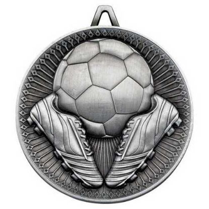 Picture of Football Deluxe Medal Antique Silver - 2.35in