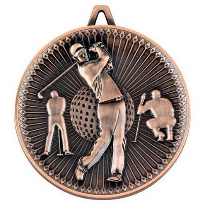 Picture of Golf Deluxe Medal Bronze - 2.35in