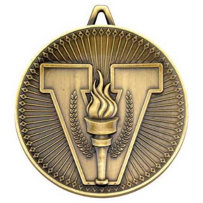 Picture of Victory Torch Deluxe Medal Antique Gold