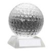Picture of Clear Glass Golf Ball On Base In Box - 3.75in