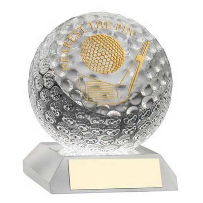Picture of Clear Glass Golf Ball On Base (Boxed) Nearest The Pin