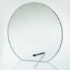 Picture of Jade Glass Round Plaque With Metal Rod Stand (4mm Thick) - 5.75in