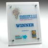 Picture of White Plaque With 6mm Glass Front - 7 X 9in