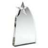 Picture of Clear Glass Wedge With Detailed Metal Star - 7.5in