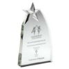 Picture of Clear Glass Wedge With Detailed Metal Star - 7.5in