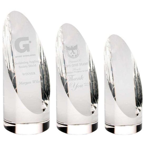 Trophy Distributors - Xxx Clear Glass Round Column - 7.5in