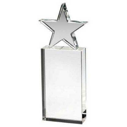 Picture of Clear Glass Block With Glass Star