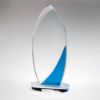 Picture of Clear|blue Glass Eyelet Plaque (10mm Thick) - 11in