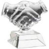 Picture of Clear Glass Handshake On Base - 4.25in