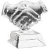 Picture of Clear Glass Handshake On Base - 4.25in