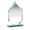 Picture of Jade Glass Diamond Plaque On Base (15mm Thick) - 6.5in
