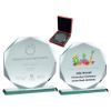 Picture of Jade Glass Octagon In Quality Wood Gift Box (19mm Thick) - 10in