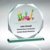 Picture of Jade Glass Octagon In Quality Wood Gift Box (19mm Thick) - 10in