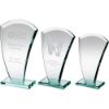 Picture of Jade Glass Curved V Plaque (10mm Thick) - 8in
