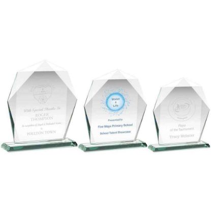 Picture of Jade Glass Heptagon (10mm Thick) - 7.5in