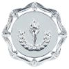 Picture of Silver Plastic Leaf Trim (1in Centre) - 2in