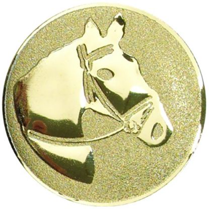 Picture of Metal Horsehead Centre 50mm Gold