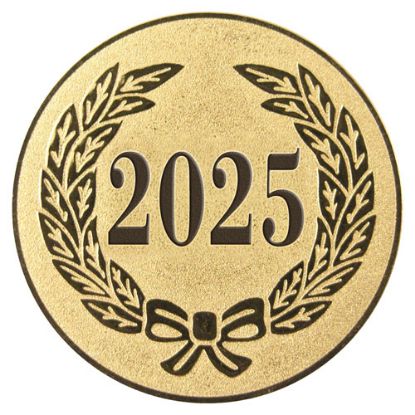 Picture of Metal 2025 Year Date Centre 50mm Gold