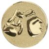 Picture of Metal Boxing Gloves Centre 50mm Gold - 2in